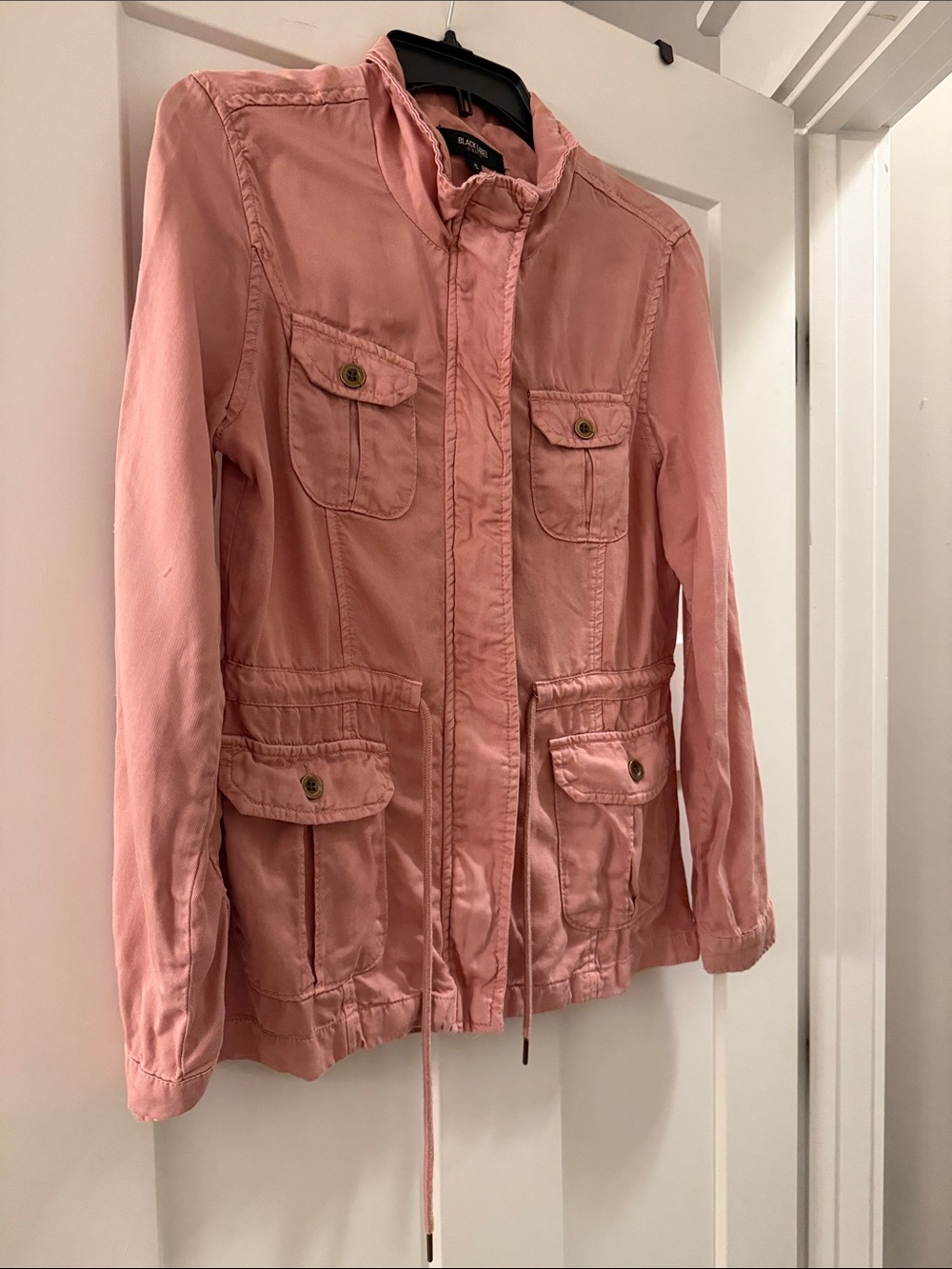 Black Label Pink Utility Jacket with Drawstring Waist